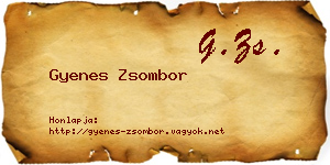 Gyenes Zsombor névjegykártya
