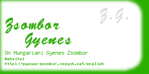 zsombor gyenes business card